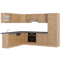 Vicco Winkelküche R-Line L-Form 227 x 287 cm braun