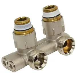 Simplex Umlenkstück E1/50 mit Absperrung für Heizkörper 1/2' IG, Eckform vernickelt