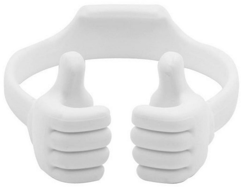 Fivejoy Thumbs-up Handy-Ständer, Tablet-Ständer für Schreibtisch Handy-Halterung, (Smartphone Tablet-Ständer) weiß