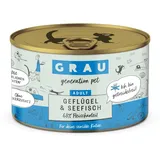 Grau Katze 200 Gramm Katzennassfutter 6 x 200 Gramm Geflügel & Seefisch