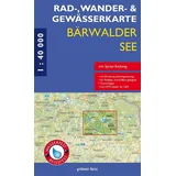 Grünes Herz Rad-, Wander- und Gewässerkarte Bärwalder See