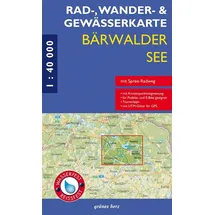 Grünes Herz Rad-, Wander- und Gewässerkarte Bärwalder See