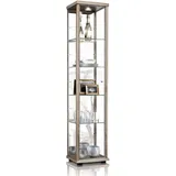K-Möbel Glasvitrine C1016 176 x 37 x 33 cm Schwarz