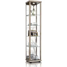K-Möbel Glasvitrine C1016 176 x 37 x 33 cm Schwarz