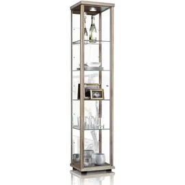 K-Möbel Glasvitrine C1016 176 x 37 x 33 cm Schwarz