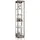 K-Möbel Glasvitrine C1016 176 x 37 x 33 cm Schwarz