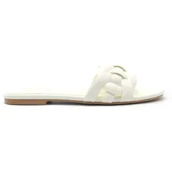 Keys  Sandalen ciabattina con fascia intrecciata  in Weiss, 40