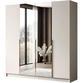 lookway Drehtürenschrank Aurel 200 x 200 x 57 cm Beige