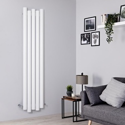 Vertikal Heizkörper Versetztes Design 180x39cm 1170W Weiß Aluminium - Laeto Hudson Reed