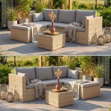 beautysofa SEVILLA Loungeset beige