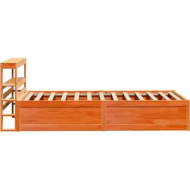 vidaXL Massivholzbett 100 x 200 cm Braun