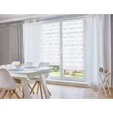 K-HOME Klemmfix Doppelrollo Welle 95 x 200 cm weiß