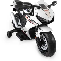 Lemodo Kinder-Elektromotorrad mit abnehmbaren Stützrädern weiß