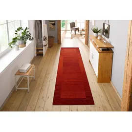 THEKO Wollteppich THEKO "Gabbeh Super, Handweb, auch als Läufer erhältlich, reine Wolle" Gr. 13, rot, B:90cm H:9mm L:250cm, Wolle, Teppiche, Schlafzimmer, Wohnzimmer, Esszimmer, auch als Bettumrandung