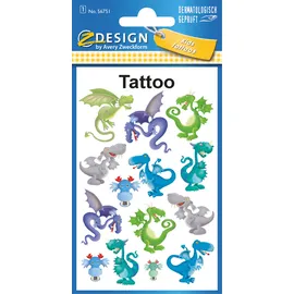 Avery Zweckform Drachen Tattoo Kinder