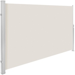 tectake Seitenarmmarkise Aluminium Seitenmarkise ausziehbar mit Ausziehbar beige 180,00 cm x 300,00 cm x 10,00 cm