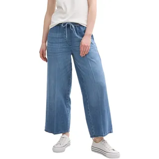 Tom Tailor Damen 1045733 Jeans Culotte, 10112-Clean Light Stone Blue Denim, 29W x 28L - 29W / 28L