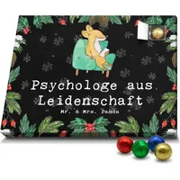 Mr. & Mrs. Panda Schoko Adventskalender Psychologe Leidenschaft - Schwarz - Geschenk, Kollege, Schokoladen Adventskalender, Studium, Beruf, Rente, ... - Schwarz