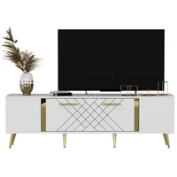 Skye Decor TV-Schrank 100% MELAMINE COATED PARTICLE BOARD, 48,2 cm x 35 cm x 150 cm V1136 weiß