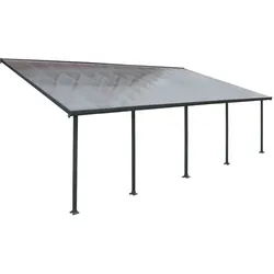 Palram - Canopia Aluminium Terrassenüberdachung Feria | Anthrazit | 387x850x305cm