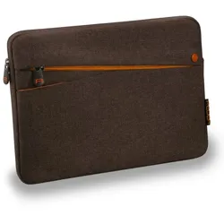 PEDEA Tablet Tasche 10,1" - 11" 32,8cm FASHION braun/ orange Schutz Hülle mit Zubehörfach