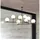 Ideal Lux Gourmet 9-flammige Pendelleuchte 131,5 cm rund schwarz/gold