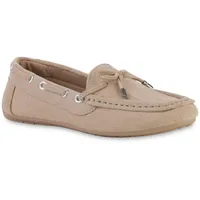 Stiefelparadies Damen Mokassins in Beige