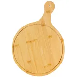 Intirilife Pizzabrett Schneidebrett Holz 1-tlg. 31,5 x 28,5 cm Braun