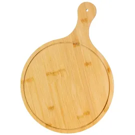 Intirilife Pizzabrett Schneidebrett Holz 1-tlg. 31,5 x 28,5 cm Braun