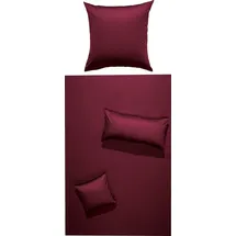 Erwin Müller Bettwäsche Landshut, in weinrot | Gr.: 155 x 220 - 80 x 80 cm