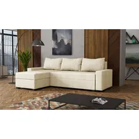 Fun Möbel Ecksofa Schlafsofa Sofa AGNETA Stoff Lincoln Beige