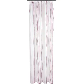 MY HOME Gardine MY HOME "Dimona" Gr. 2, weiß (weiß, beere), B:140cm H:175cm, Voile, Polyester, Gardinen, Gardine, 2er-Set, Bestseller, Polyester, Wellen