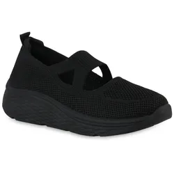 Damen Slip Ons in Schwarz