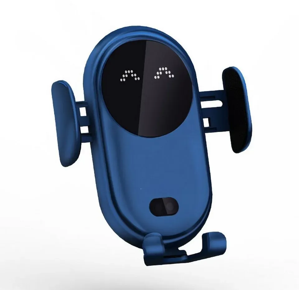 yozhiqu 2-in-1-Auto-Telefonhalter, Handy-Halter Auto Armaturenbrett Halterung Smartphone-Halterung, (Kabelloses Auto-Ladegerät mit Infrarot-Sensor) blau