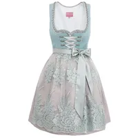 KRÜGER MADL & BUAM Trachtenkleid Midi Dirndl 2tlg. 60cm 416667 türkis blau 38