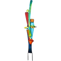 MF Gartenstecker Abstraktes Gesicht 86,5 cm Bunt