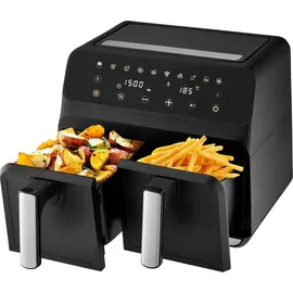 DESKI Doppel Heißluftfritteuse 8L schwarz