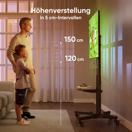 ONKRON Mobiler TV-Ständer für 32"-65", max, 45 kg, schwarz