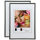 Ideal Trend New Lifestyle Set Bilderrahmen Wanddeko Collage Poster Rahmen 2er 3er 5er Pack: Farbe: 2er Pack Stahl | Format: 21x29,7 DIN A4