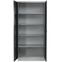 Proregal BEE Aktenschrank 195x92x42 cm Grau-Schwarz