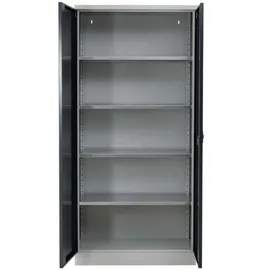 Proregal BEE Aktenschrank 195x92x42 cm Grau-Schwarz