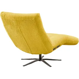 KAWOLA Relaxliege LETICIA Polyester 70 x 100 x 200 cm Gelb mit Nackenkissen