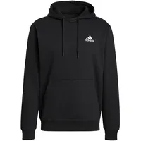 Adidas Herren Essentials Fleece Hoodie, Black / White, M Tall