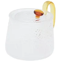 PRETYZOOM 1Stk Teekrug Glas Wasserkolben Teekanne klare Teekanne Terrarium heizung wasserkocher gelb Trinkkrug Gelb Wasserkessel Wasserkrug Saft Topf Getränke Saftkrug