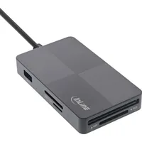 InLine InLine® USB 3.2 Multi Cardreader Hub, SD/TF/MS/XD/CF, 3-Port USB-A, Dual (66772F)