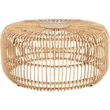 Beliani Gartenbeistelltisch Beige, Natur, Naturmaterialien, 85x40x85 cm Freizeit, Campingzubehör, Campingtische
