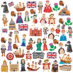 Tudors & Stuarts-Schaumstoffaufkleber (pro Set 200) Bastelmaterial