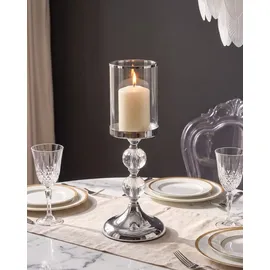 Beliani Teelichthalter Cotui Glas Silber