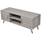 vidaXL TV-Schrank Lowboard 120x40x110 cm Grau Metall