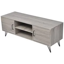 vidaXL TV-Schrank Lowboard 120x40x110 cm Grau Metall